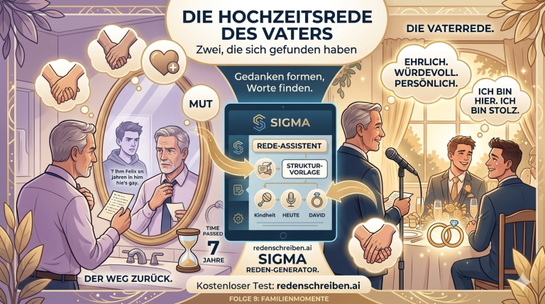 Vaterrede zur Hochzeit des Sohnes schreiben | SIGMA