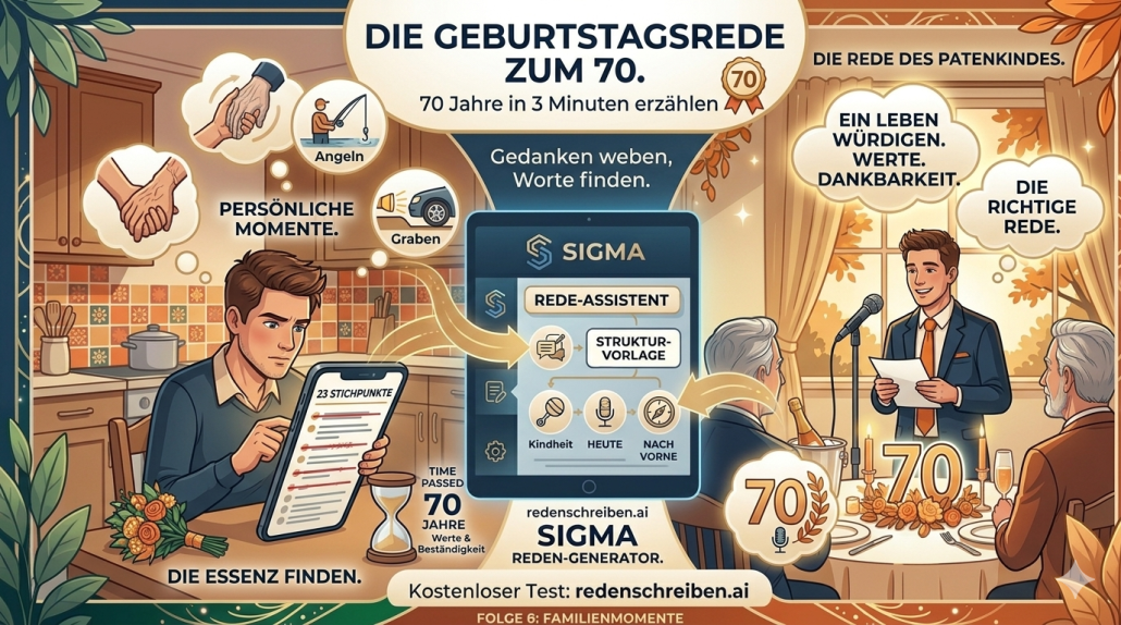 Geburtstagsrede zum 70. Geburtstag schreiben | SIGMA