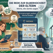 Silberhochzeitsrede schreiben als Tochter - Leitfaden