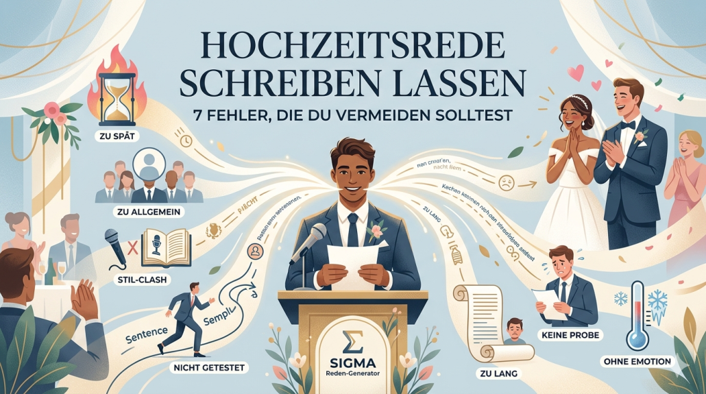 Hochzeitsrede schreiben lassen: Vermeide diese 7 tödlichen Fehler für einen perfekten Auftritt